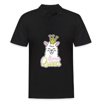 Lama Lama Alpaka Lama Lama Königin - Männer Poloshirt - Schwarz - Vorne - Kai (181cm)