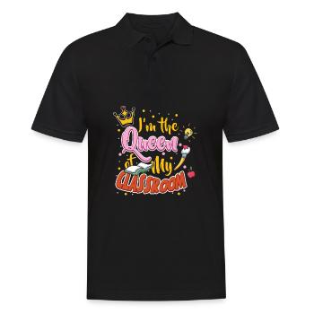 Teacher Teacher's Day Klassenzimmer Queen Teacher's - Männer Poloshirt - Schwarz - Vorne - Kai (181cm)