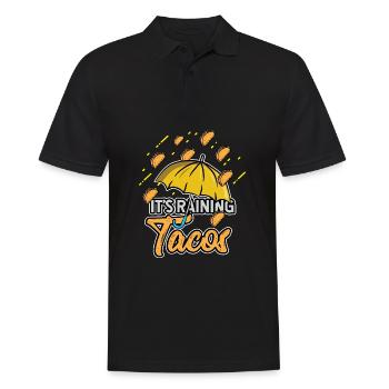 Liebe Tacos seine Raining Tacos Geburtstagsgeschenkidee - Männer Poloshirt - Schwarz - Vorne - Kai (181cm)