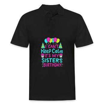 Je ne peux pas garder mon calme, c'est l'anniversaire de maman - Polo Homme - noir - Devant - Kai (181cm)
