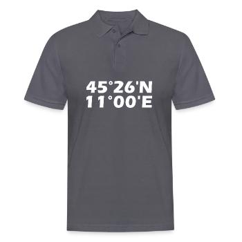 Coordonnées de Vérone - Polo Homme - charbon - Devant - Nico (186cm)
