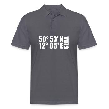 Coordonnées Gera - Polo Homme - charbon - Devant - Nico (186cm)