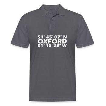 Oxford Koordinaten - Männer Poloshirt - Anthrazit - Vorne - Nico (186cm)