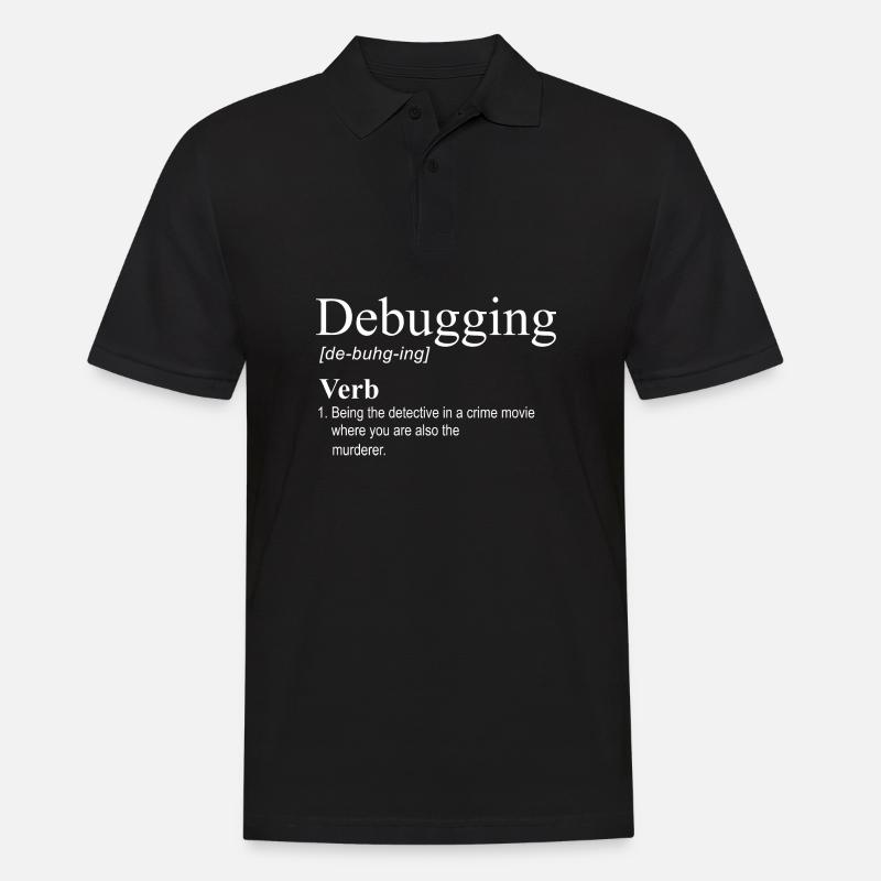 débogage programmeur informaticien informaticien nerd - Polo Homme - noir