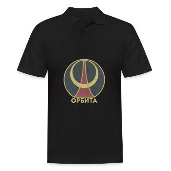Orbit Gagarin Sputnik Weltraum Russland Astronaut - Männer Poloshirt - Schwarz - Vorne - Kai (181cm)