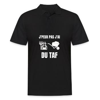 J’peux pas j’ai taf - Polo Homme - noir - Devant - Kai (181cm)