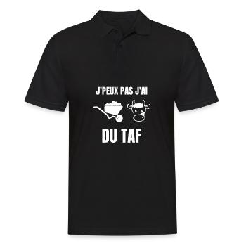 J’peux pas j’ai du Taf - Polo Homme - noir - Devant - Kai (181cm)