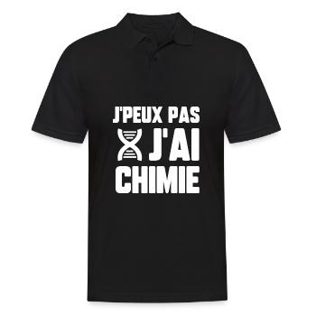 J’peux pas j’ai chimie - Polo Homme - noir - Devant - Kai (181cm)