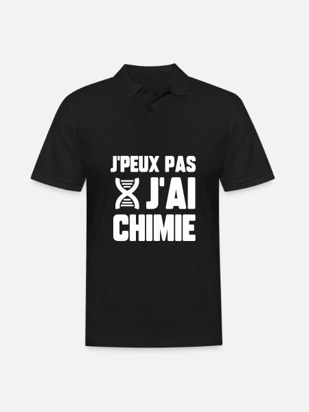 J’peux pas j’ai chimie - Polo Homme - noir