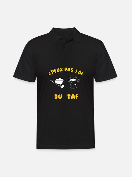 J’peux pas j’ai du taf - Polo Homme - noir