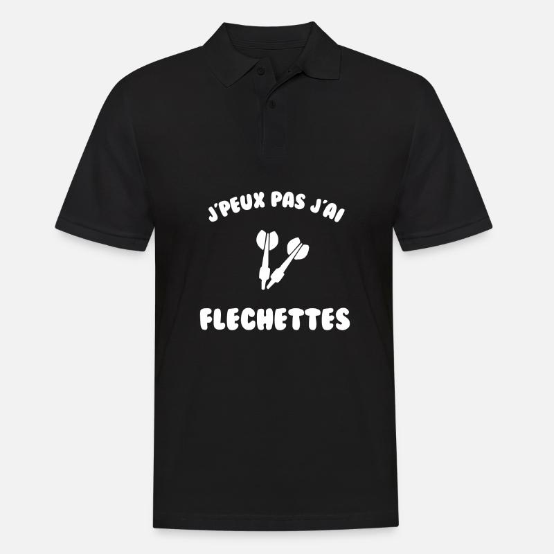 J’peux pas j’ai fléchette - Polo Homme - noir