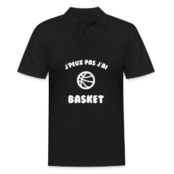 J’peux pas j’ai basket - Polo Homme - noir - Devant - Kai (181cm)