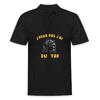 J’peux pas j’ai taf - Polo Homme - noir - Devant - Kai (181cm)
