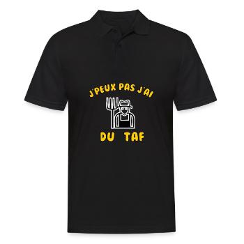 J’peux pas j’ai du taf - Polo Homme - noir - Devant - Kai (181cm)