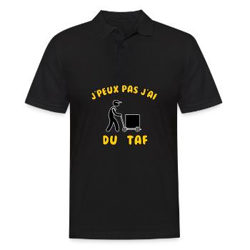 J’peux pas j’ai du taf - Polo Homme - noir - Devant - Kai (181cm)