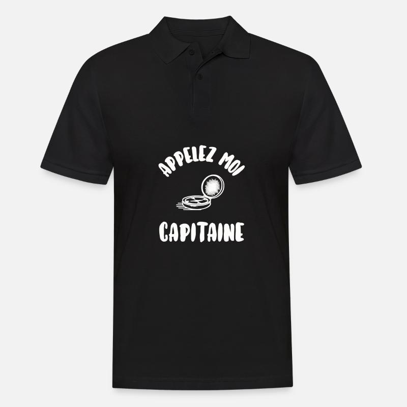 Appelez moi capitaine - Polo Homme - noir