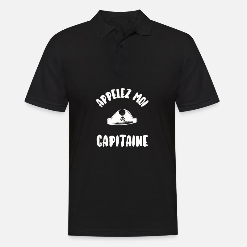 Appelez moi capitaine - Polo Homme - noir
