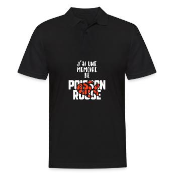 J’ai une mémoire de poisson rouge - Polo Homme - noir - Devant - Kai (181cm)