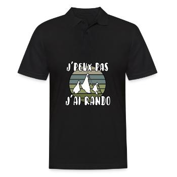 J’peux pas j’ai rando - Polo Homme - noir - Devant - Kai (181cm)