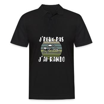 J’peux pas j’ai rando - Polo Homme - noir - Devant - Kai (181cm)