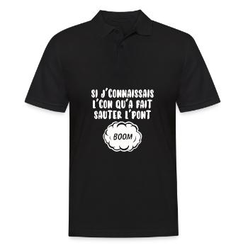 Si j’connais l’con… - Polo Homme - noir - Devant - Kai (181cm)