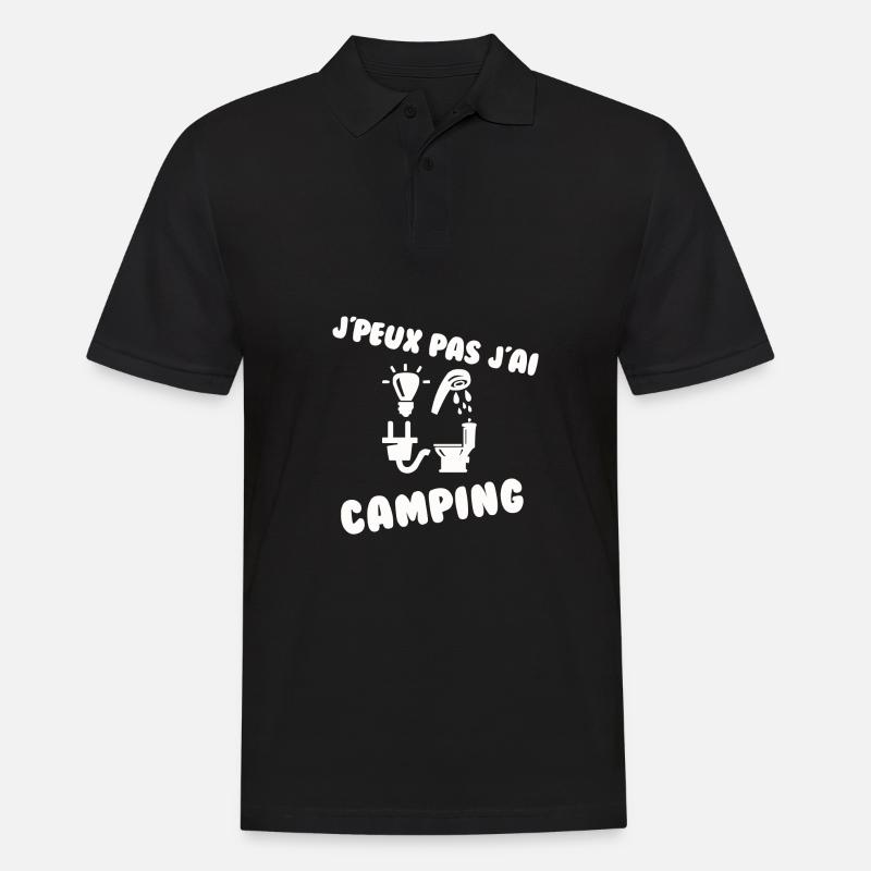J’peux pas j’ai camping - Polo Homme - noir