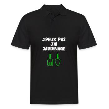 J’peux pas j’ai jardinage - Polo Homme - noir - Devant - Kai (181cm)