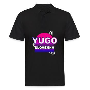 Jugoslavija Yugoslavia Jugo Tito SFRJ Jugoslawien - Männer Poloshirt - Schwarz - Vorne - Kai (181cm)
