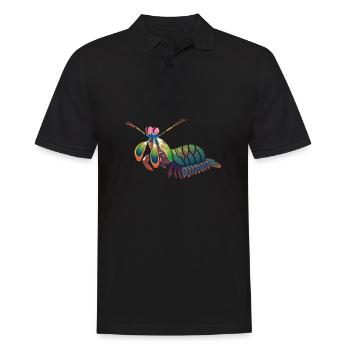 Rainbow Peacock Mantis Shrimp Colorful Shrimp Gift - Polo Homme - noir - Devant - Kai (181cm)