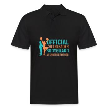 Offizieller Cheerleader -Leibwächter Rückenspotter - Männer Poloshirt - Schwarz - Vorne - Kai (181cm)