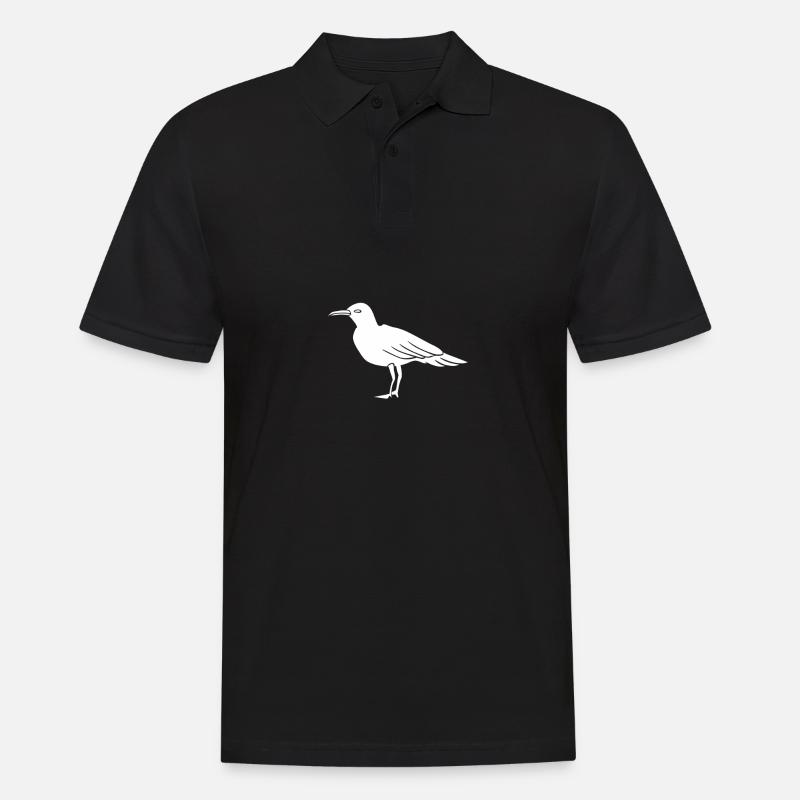 Möwe - Männer Poloshirt - Schwarz