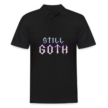 Toujours gothique ! Esthétique gothique Croix Y2K - Polo Homme - noir - Devant - Kai (181cm)