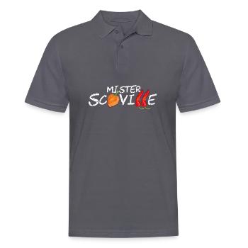 Chili T Shirt Mister Scoville - Männer Poloshirt - Anthrazit - Vorne - Nico (186cm)