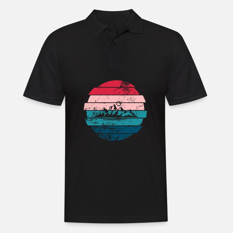 Berg - Männer Poloshirt - Schwarz