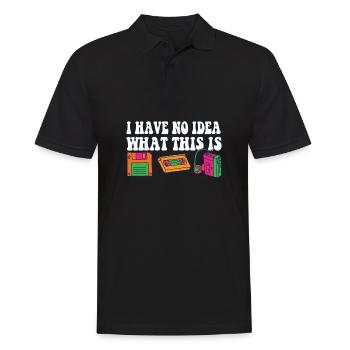 I Have No Idea What This Is Funny Retro 70s 80s - Men's Polo Shirt - black - Front - Kai (181cm)