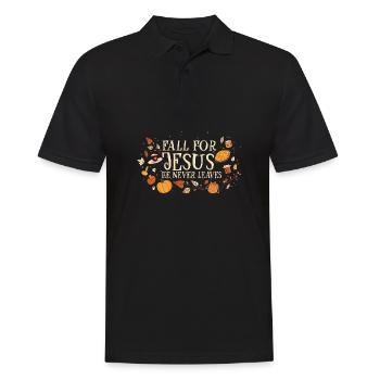 Les croyants chrétiens religieux tombent amoureux de l’amour de Jésus - Polo Homme - noir - Devant - Kai (181cm)