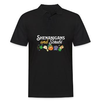 Shenanigans & Scrubs Infirmière urgente Médecin St. - Polo Homme - noir - Devant - Kai (181cm)
