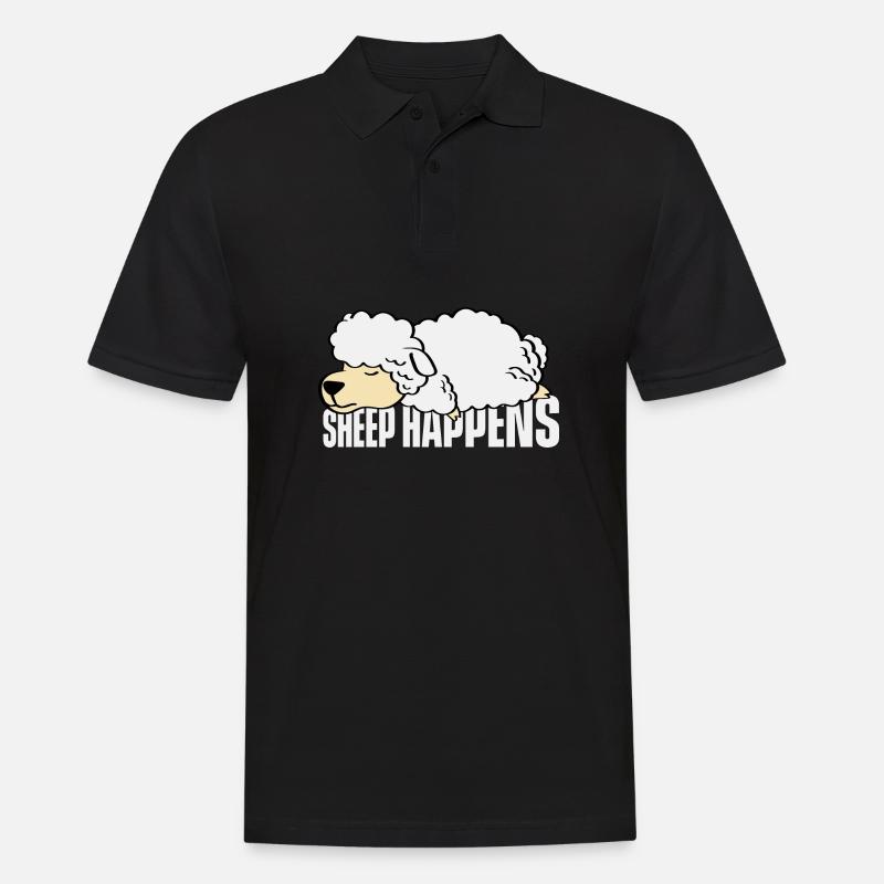 Schafe passiert Schäfer Gift - Männer Poloshirt - Schwarz