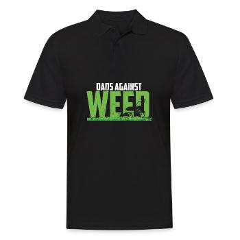 Lawnmowing Father Dads Against Weed Funny - Männer Poloshirt - Schwarz - Vorne - Kai (181cm)
