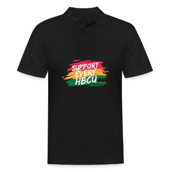 Je soutiens tous les anciens élèves de HBCU Enseignant noir - Polo Homme - noir - Devant - Kai (181cm)