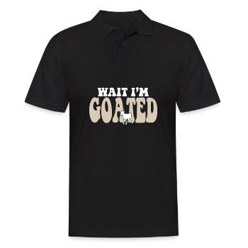 Drôle Internet Meme Goat Joke Wait I’m Goated - Polo Homme - noir - Devant - Kai (181cm)