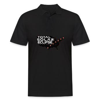 Path of Totality Lover Total Solar Eclipse Map - Men's Polo Shirt - black - Front - Kai (181cm)