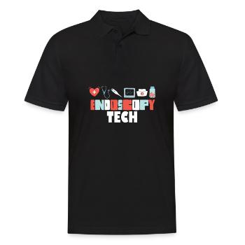 Endoscopy Tech Proud Registered Gastro Nurse Squad - Men's Polo Shirt - black - Front - Kai (181cm)