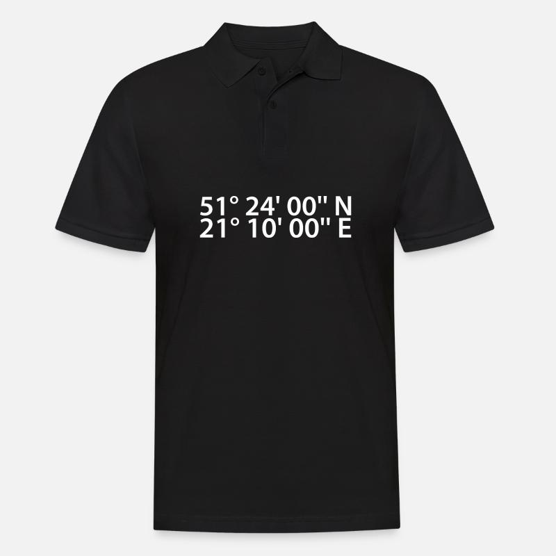 Radome coordinates - Men's Polo Shirt - black