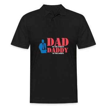 Dad In The Streets Dad In The Sheets Dad Jokes - Männer Poloshirt - Schwarz - Vorne - Kai (181cm)