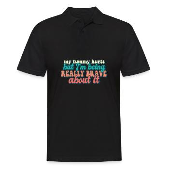 Survivant de maux de ventre Mon ventre fait mal Nourriture drôle - Polo Homme - noir - Devant - Kai (181cm)