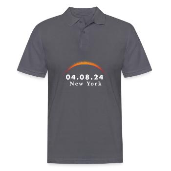Total Solar Eclipse Path of Totality New York - Männer Poloshirt - Anthrazit - Vorne - Nico (186cm)