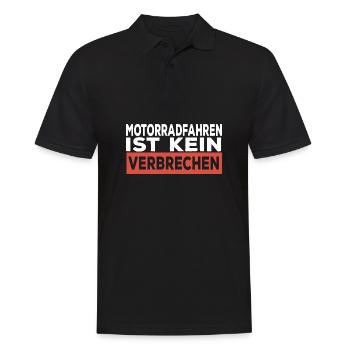 Motorradfahren ist kein Verbrechen Motorrad Fahrer - Männer Poloshirt - Schwarz - Vorne - Kai (181cm)