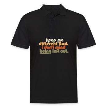 Keep Me Different God Religious Catholic - Männer Poloshirt - Schwarz - Vorne - Kai (181cm)