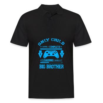 Only Child Level Complete - Laoding Level Big - Männer Poloshirt - Schwarz - Vorne - Kai (181cm)